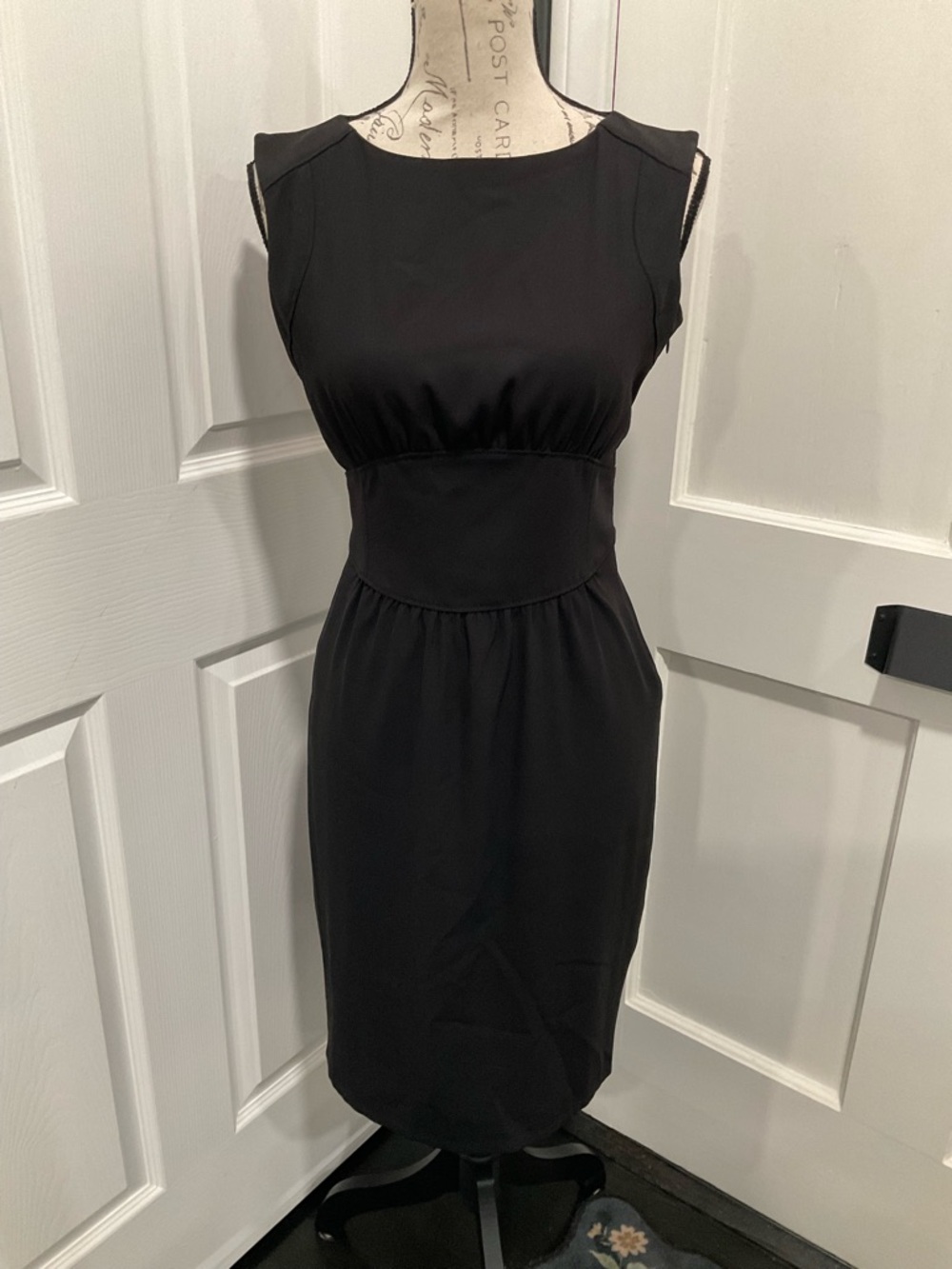 ZARA WOMAN BLACK PLEATED SHEATH‎ DRESS